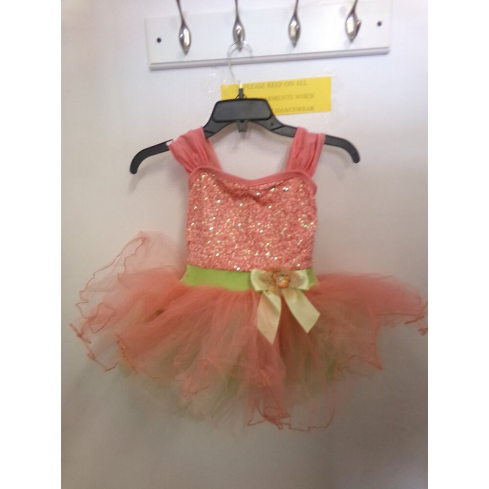 Dance Costume SC Pink A Wish Come True V2349 Ballet Dress Up Tap Floral Sequin